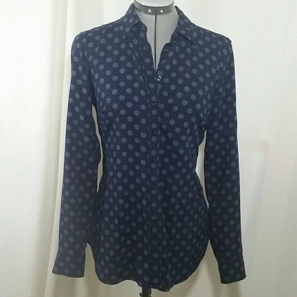 TALBOTS Navy Blue Shirt Size Sp